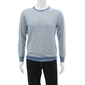 J Crew Mens Striped Pullover Knit Crew Neck Sweater Blue Size S
